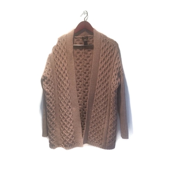 Anne Taylor honeycomb knit oversized cardigan - Picture 3 of 14